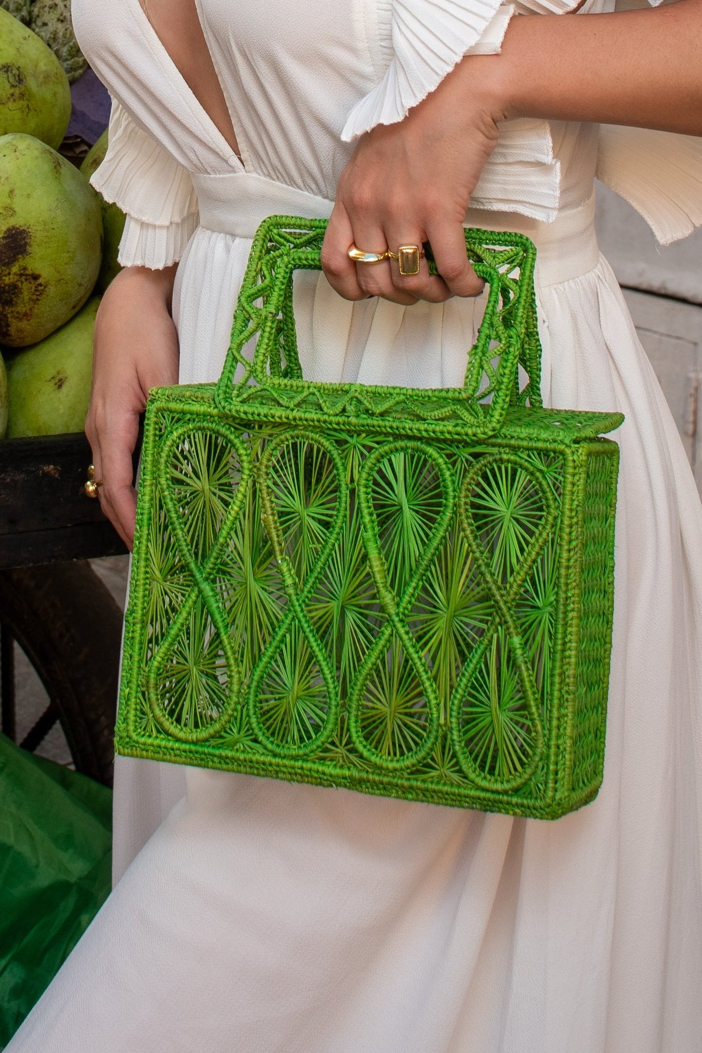 BOLSA CESTA VERDE